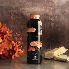 Human Hydro 100% Pure Copper Water Bottle With Meena Prints