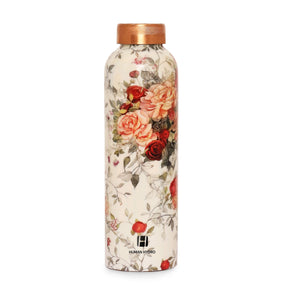 Human Hydro 100% Pure Copper Water Bottle With Meena Prints