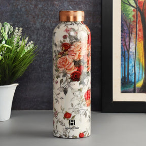 Human Hydro 100% Pure Copper Water Bottle With Meena Prints