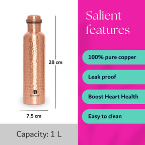 Human Hydro 100% Pure Copper Water Bottle